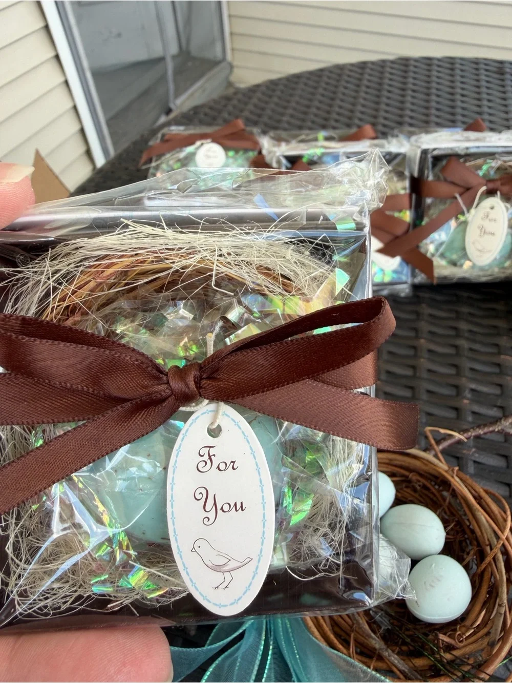 15 Piece Robin Egg Nest Favors